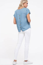Load image into Gallery viewer, Briar Short Sleeve Chambray Top
