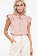 Load image into Gallery viewer, Juniper Eyelet Lace Top
